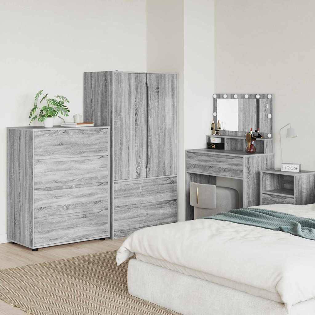 vidaXL Stauraumschränke Graues Sonoma 80 x 48 x 105 cm Holzwerkstoff
