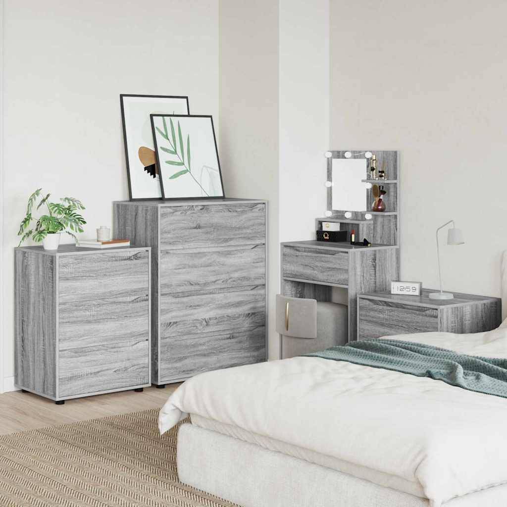 vidaXL Stauraumschränke Graues Sonoma 80 x 48 x 105 cm Holzwerkstoff
