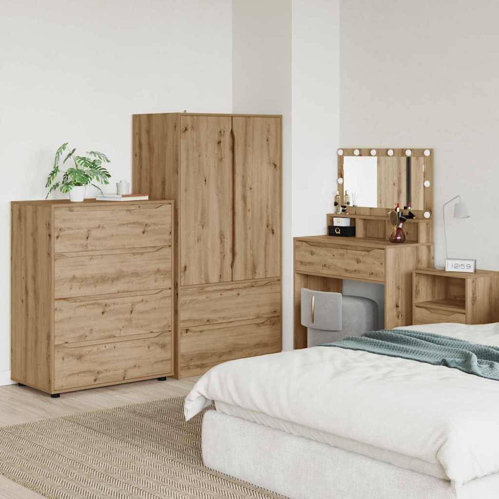 vidaXL Stauraumschränke Artisan-Eiche 80 x 48 x 105 cm Holzwerkstoff