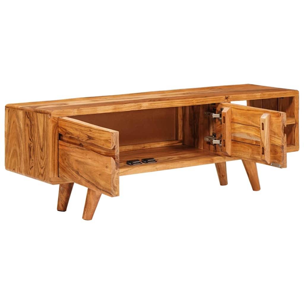 vidaXL TV-Schränk mit Regal Braun 110 x 30 x 40 cm Massivholz Akazie
