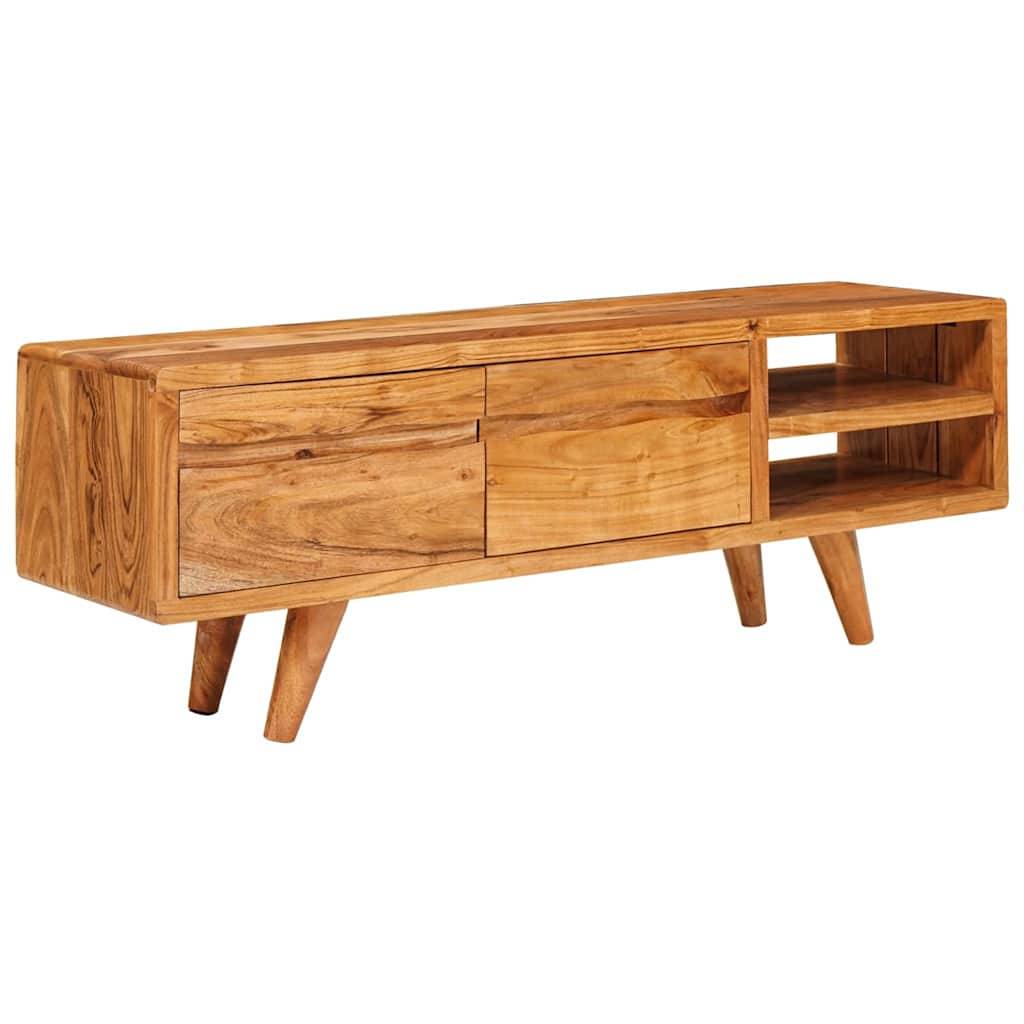 vidaXL TV-Schränk mit Regal Braun 110 x 30 x 40 cm Massivholz Akazie
