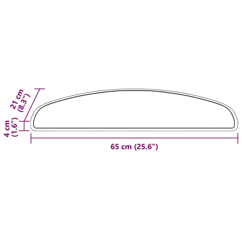 Diagramm eines halbkreisförmigen Objekts mit Abmessungen: Breite 65 cm (25,6 Zoll), Höhe 27 cm (8,3 Zoll), Basis 4 cm (1,6 Zoll).
