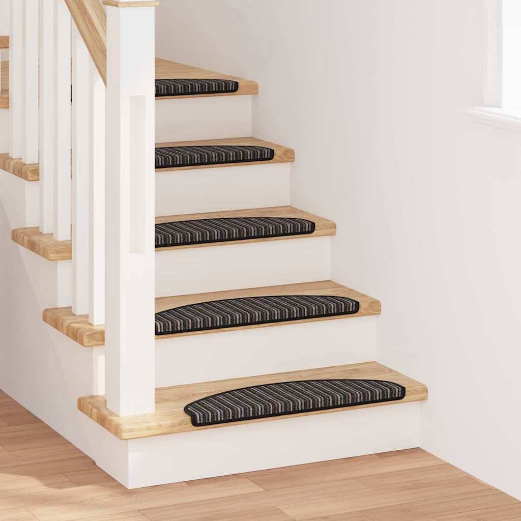 vidaXL Selbstklebende Treppenschoner 15 pcs Anthrazit 65 x 21 x 4 cm