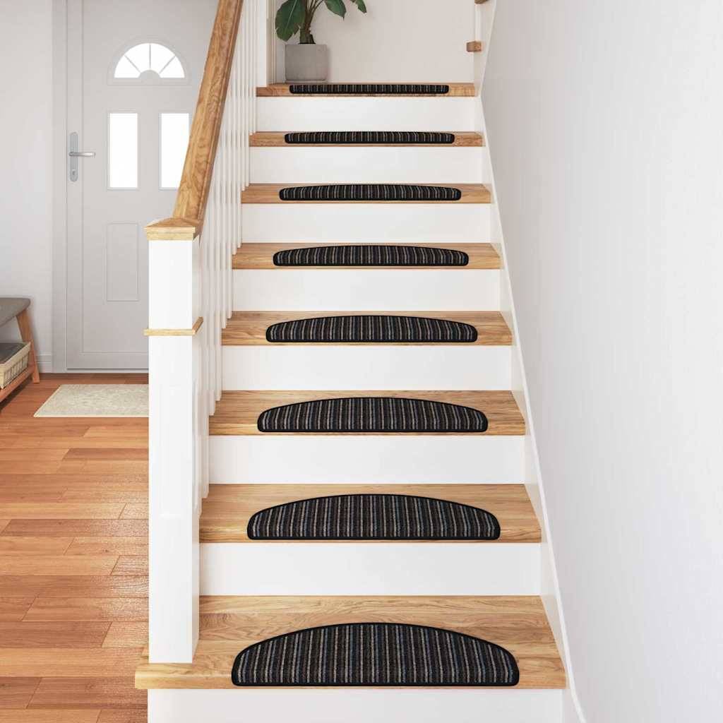vidaXL Selbstklebende Treppenschoner 15 pcs Anthrazit 65 x 21 x 4 cm