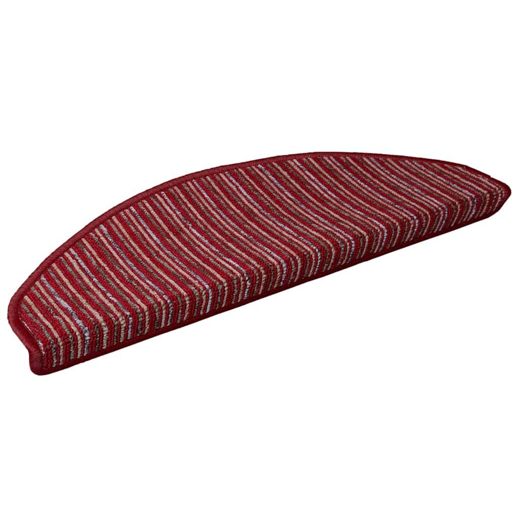 vidaXL Selbstklebende Treppenschoner 15 pcs Rot 65 x 21 x 4 cm