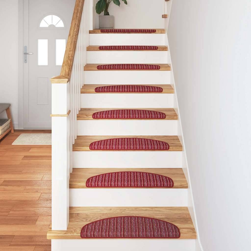 vidaXL Selbstklebende Treppenschoner 15 pcs Rot 65 x 21 x 4 cm