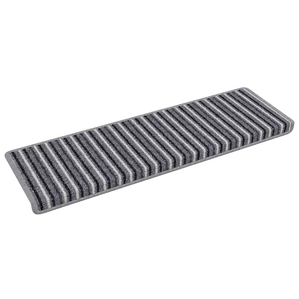 vidaXL Selbstklebende Treppenschoner 15 pcs Grau 65 x 21 x 4 cm