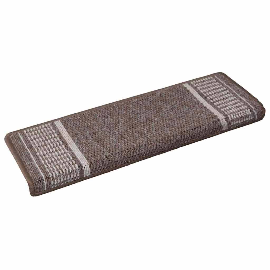 vidaXL Selbstklebende Treppenschoner 15 pcs Braun 65 x 21 x 4 cm