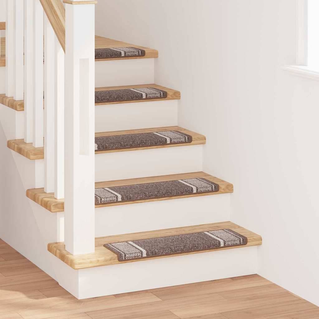 vidaXL Selbstklebende Treppenschoner 15 pcs Braun 65 x 21 x 4 cm