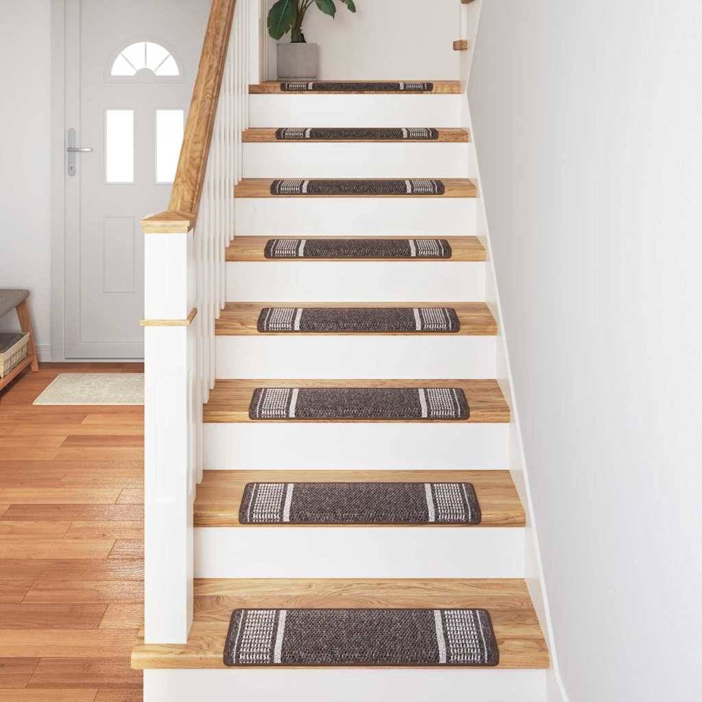 vidaXL Selbstklebende Treppenschoner 15 pcs Braun 65 x 21 x 4 cm
