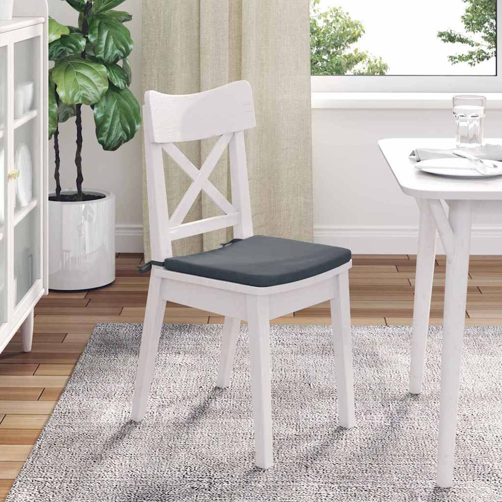 vidaXL Sitzkissen 4 pcs Dunkelgrau 40 x 40 x 3 cm Samt