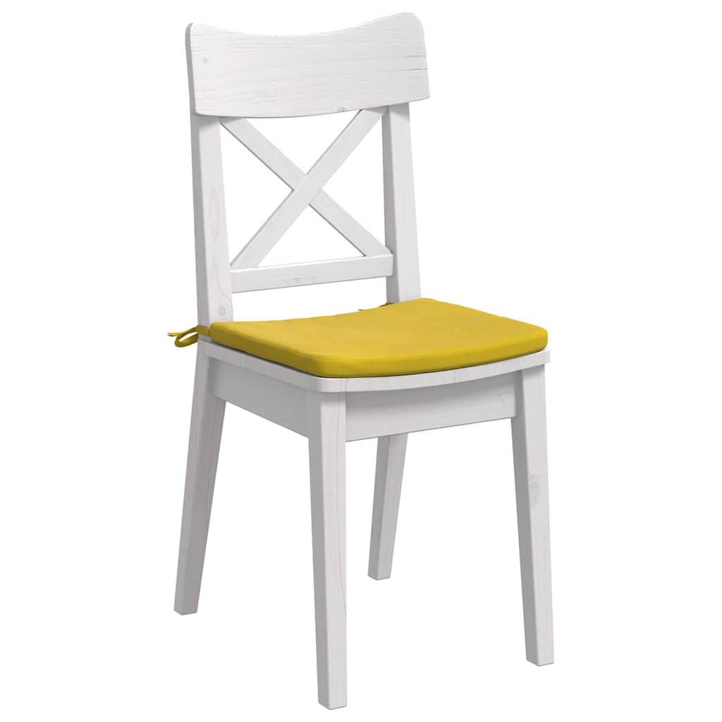 vidaXL Sitzkissen 4 pcs Gelb 40 x 40 x 3 cm Samt
