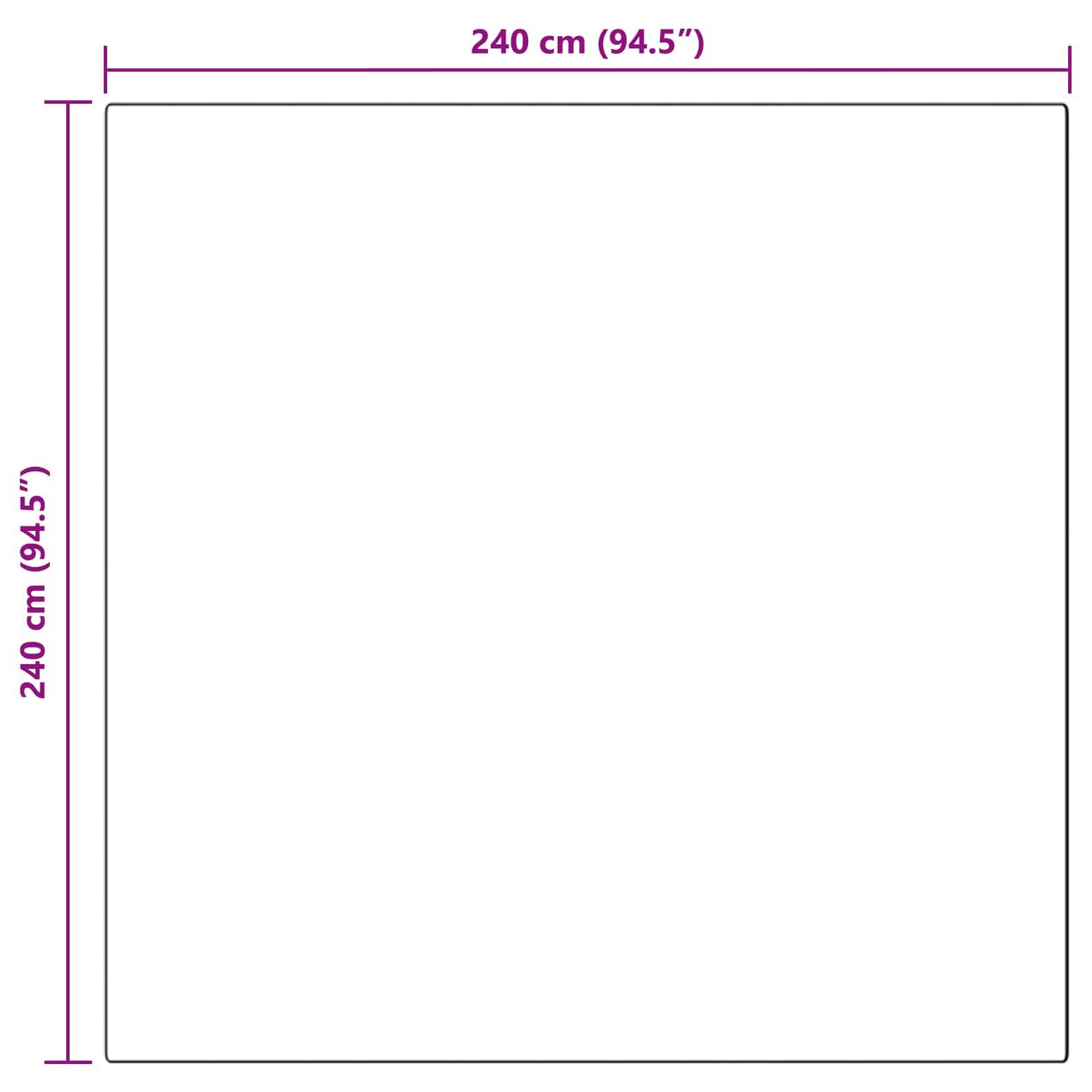 vidaXL Teppich aus Kunstschaffell TAFALLA Anthrazit 240 x 240 cm