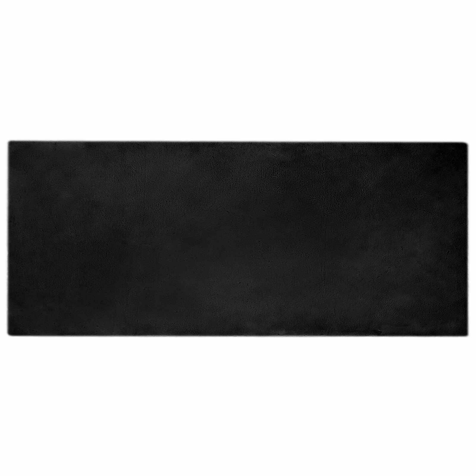 vidaXL Rutschfester Teppich aus Kunstkaninchenfell OLITE Schwarz
