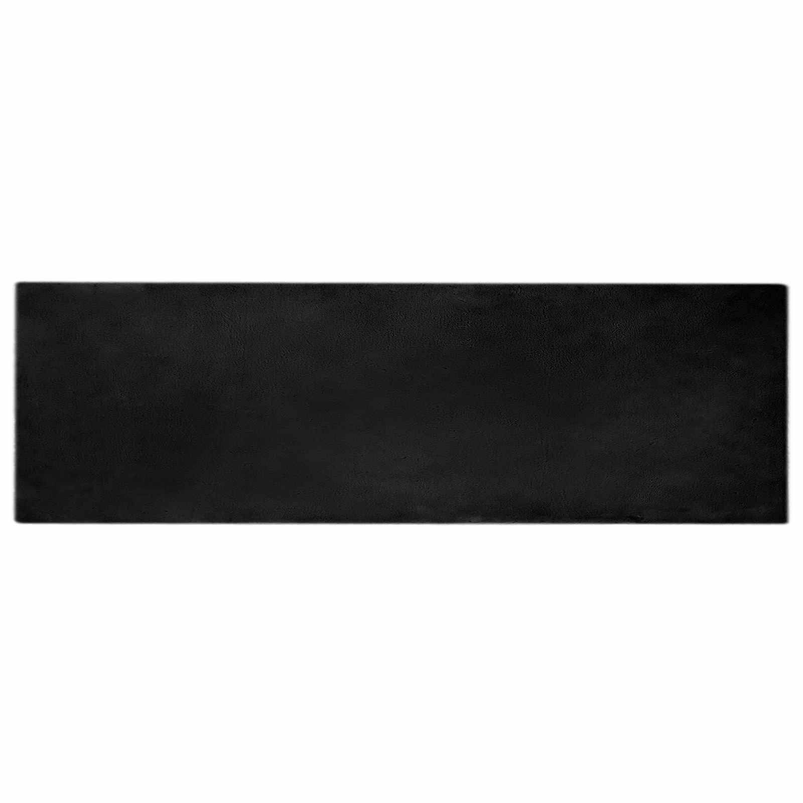 vidaXL Rutschfester Teppich aus Kunstkaninchenfell OLITE Schwarz