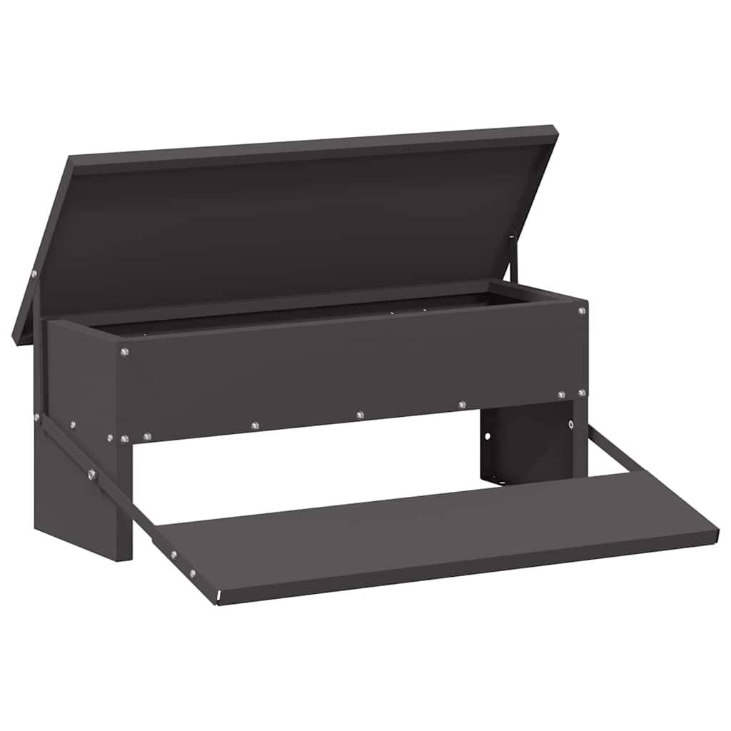 vidaXL Hühnertretfeeder Schwarz 48,5 x 39,5 x 19 cm