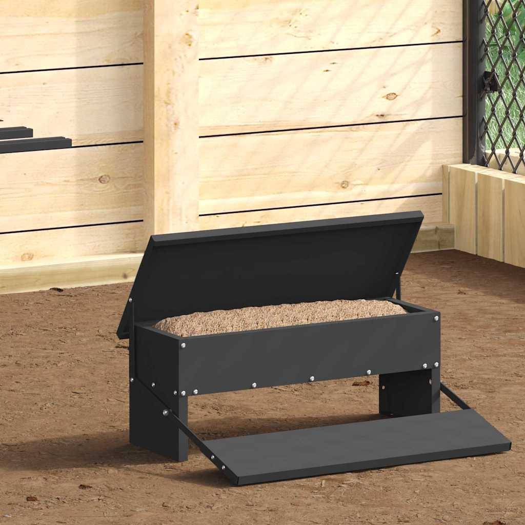 vidaXL Hühnertretfeeder Schwarz 48,5 x 39,5 x 19 cm