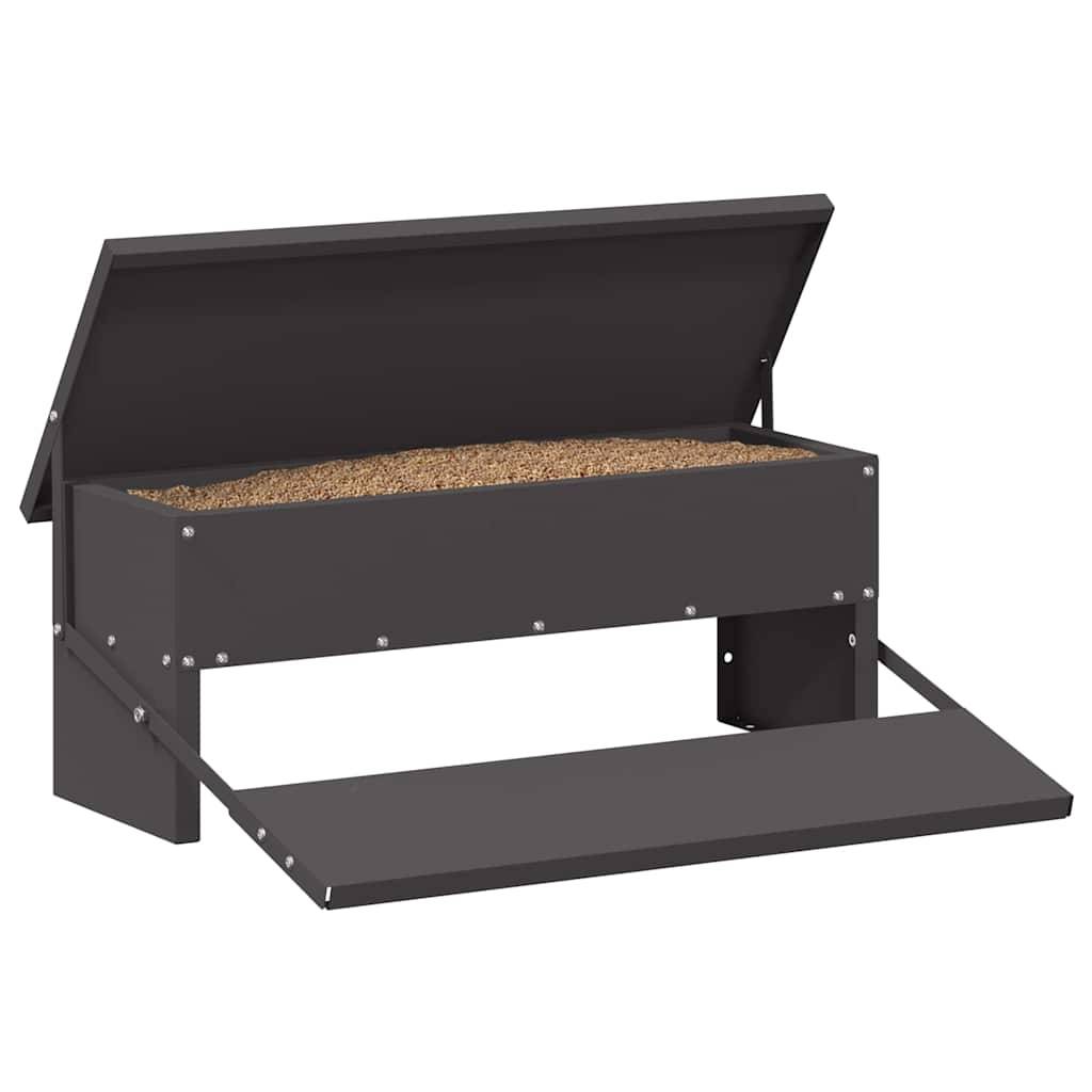 vidaXL Hühnertretfeeder Schwarz 48,5 x 39,5 x 19 cm