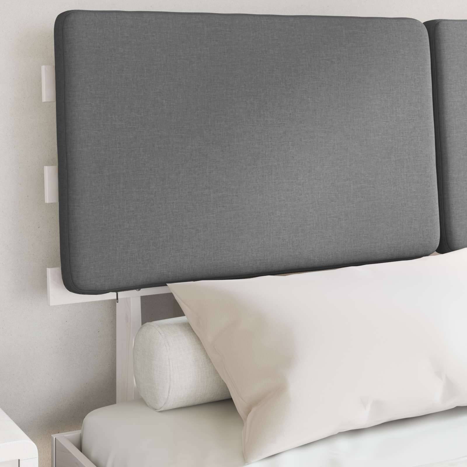 vidaXL Bettgestell mit gepolstertem Kopfteil Hellgrau 160 x 200 cm