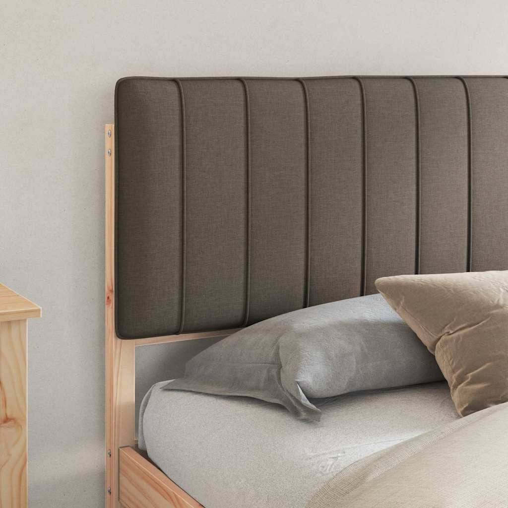 vidaXL Bettgestell mit gepolstertem Kopfteil Taupe 180 x 200 cm