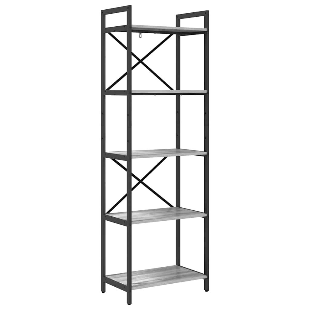 vidaXL Bücherregal Graues Sonoma 56 x 34 x 171 cm Holzwerkstoff