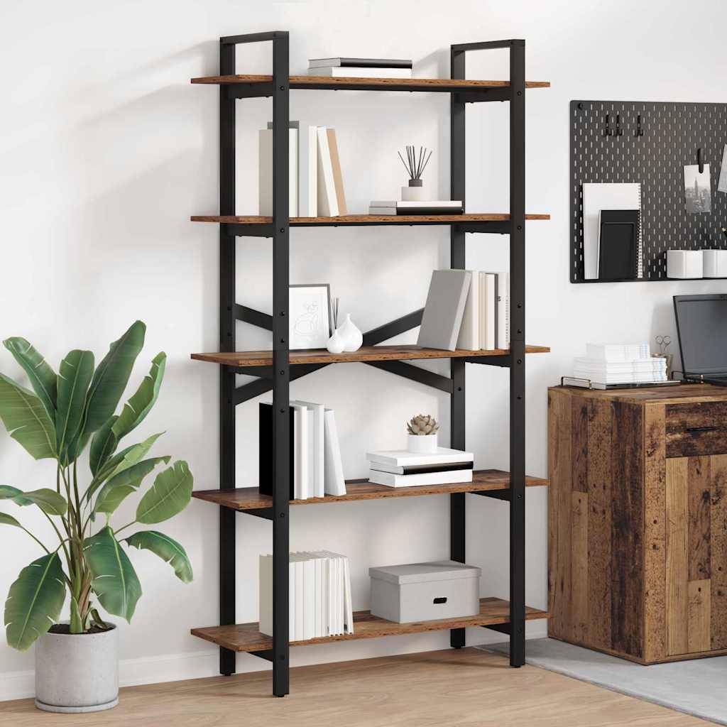 vidaXL Bücherregal Altholz 100 x 33,5 x 178 cm Holzwerkstoff
