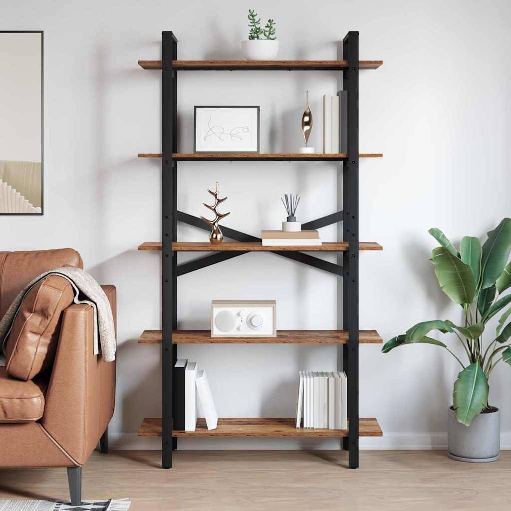 vidaXL Bücherregal Altholz 100 x 33,5 x 178 cm Holzwerkstoff