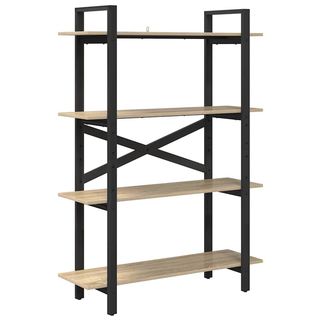 vidaXL Bücherregal Sonoma-Eiche 100 x 33,5 x 140 cm Holzwerkstoff