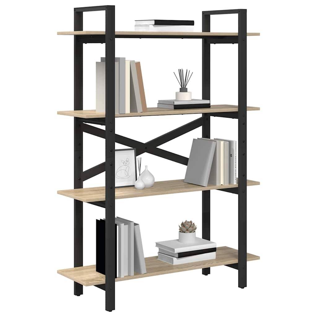 vidaXL Bücherregal Sonoma-Eiche 100 x 33,5 x 140 cm Holzwerkstoff