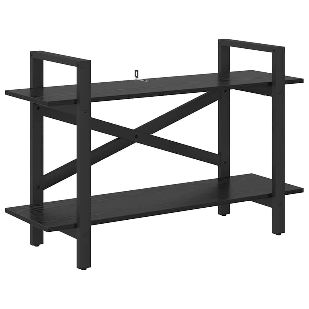 vidaXL Bücherregal Schwarz Eichen-Optik 100 x 33,5 x 64 cm