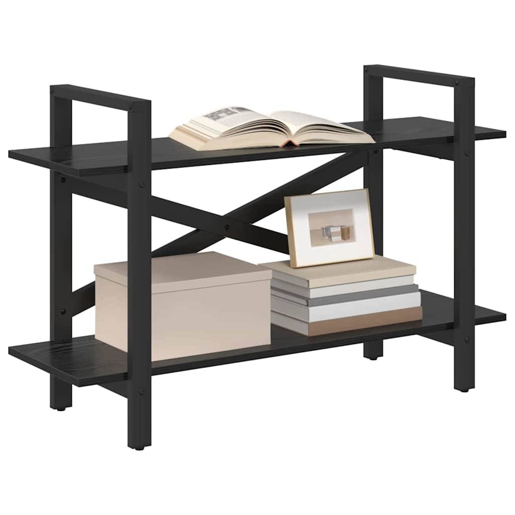 vidaXL Bücherregal Schwarz Eichen-Optik 100 x 33,5 x 64 cm