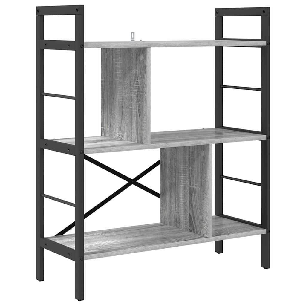 vidaXL Bücherregal Graues Sonoma 75 x 30 x 91 cm Holzwerkstoff
