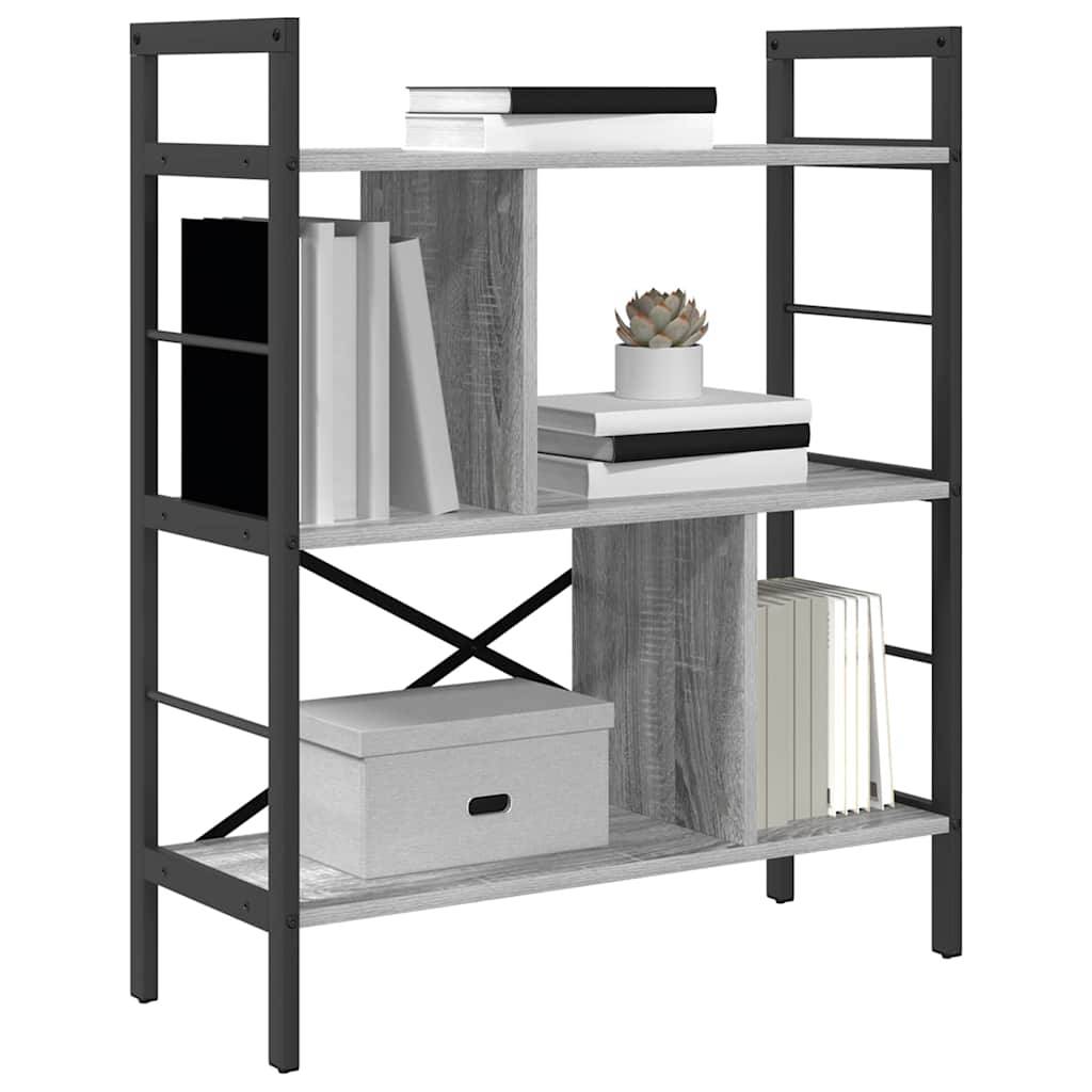 vidaXL Bücherregal Graues Sonoma 75 x 30 x 91 cm Holzwerkstoff