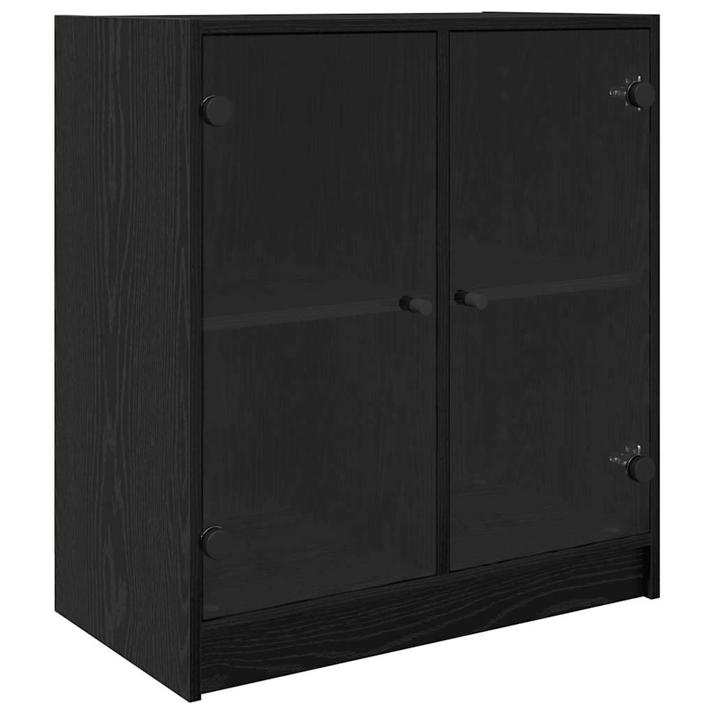 vidaXL Seitenschrank Schwarz Eichen-Optik 68 x 37 x 75,5 cm