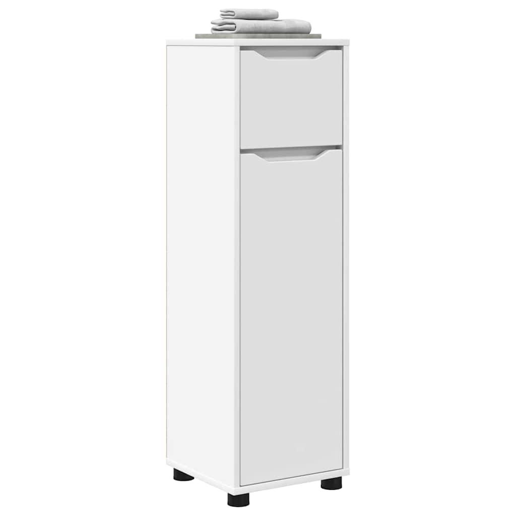 vidaXL Badezimmerschrank mit Tür Weiß 30,5 x 30 x 101 cm Holzwerkstoff