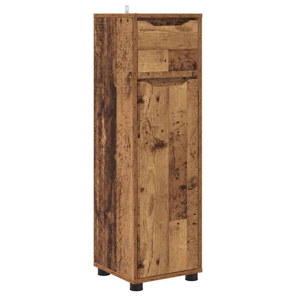 vidaXL Badezimmerschrank Altholz 30,5 x 30 x 101 cm Holzwerkstoff