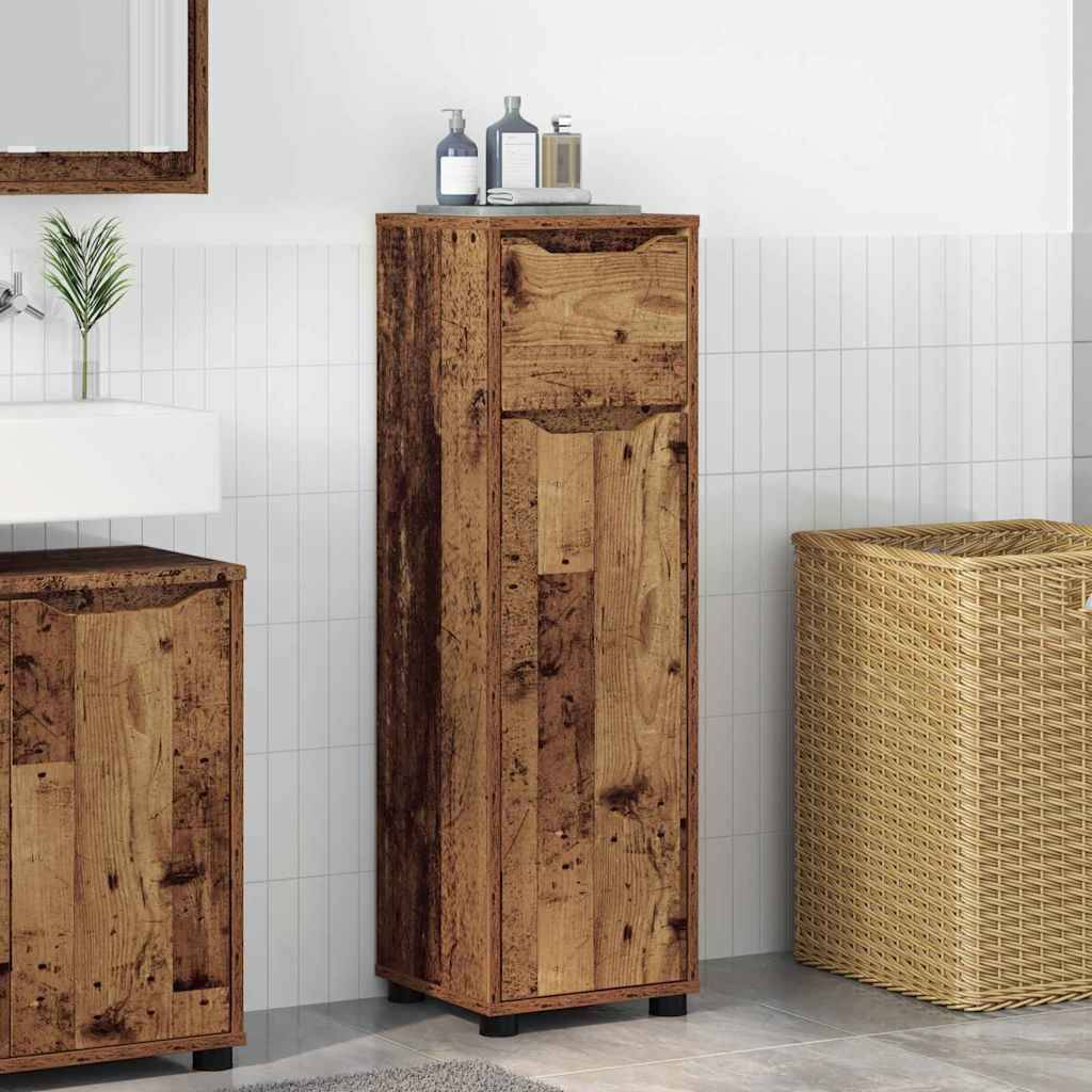 vidaXL Badezimmerschrank Altholz 30,5 x 30 x 101 cm Holzwerkstoff