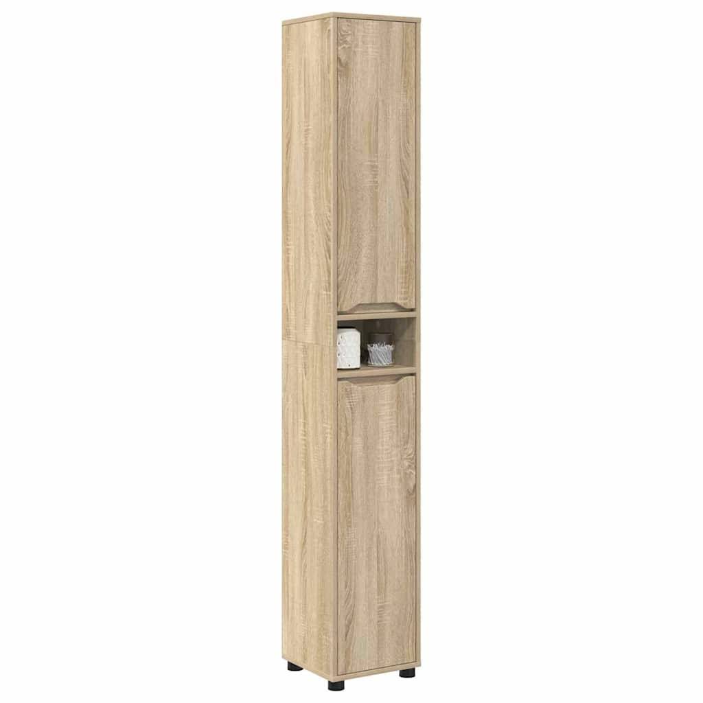 vidaXL Badezimmerschrank Sonoma-Eiche 30,5 x 30 x 195 cm Holzwerkstoff