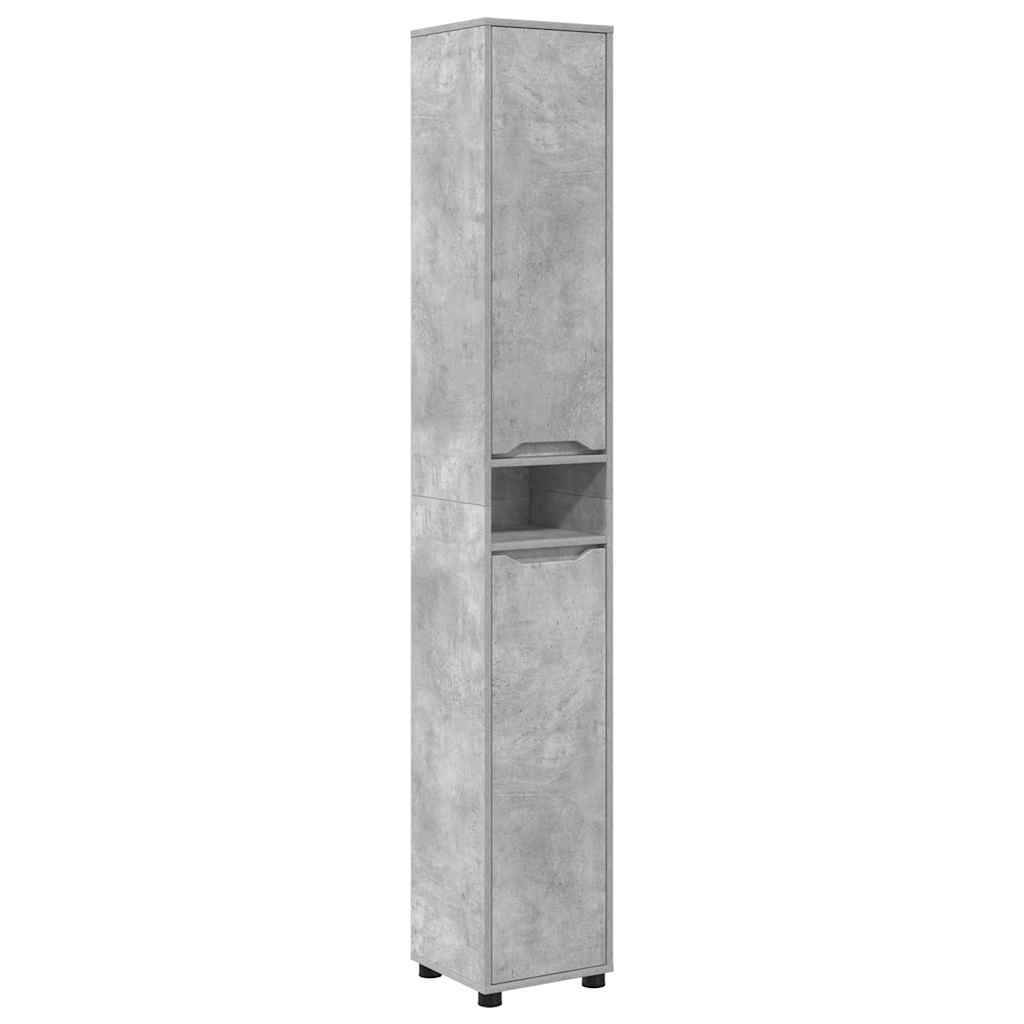 vidaXL Badezimmerschrank Beton Grau 30,5 x 30 x 195 cm Holzwerkstoff