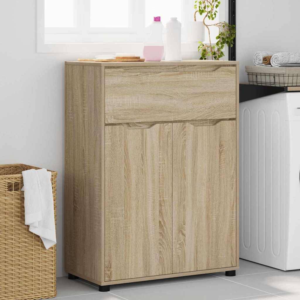 vidaXL Badezimmerschrank mit Regal Sonoma-Eiche 72,5 x 36,5 x 100 cm