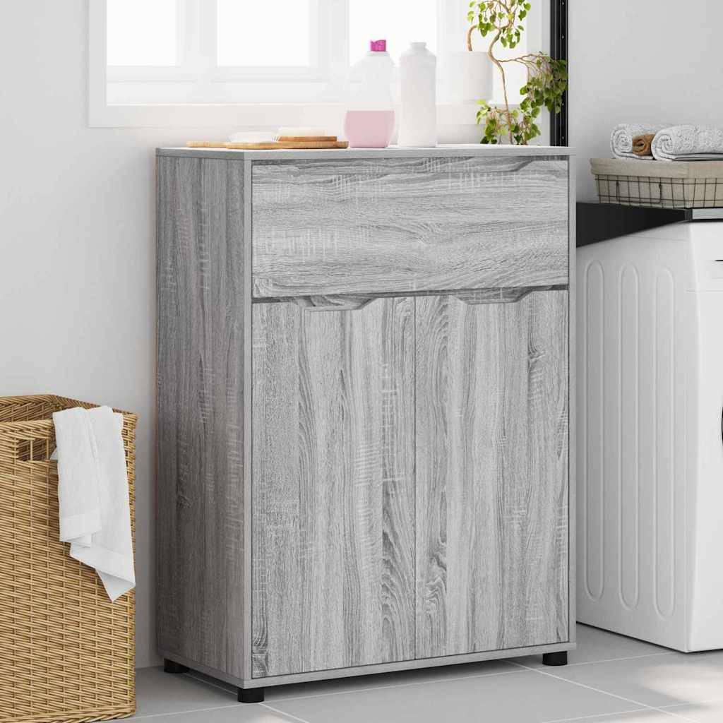 vidaXL Badezimmerschrank mit Regal Graues Sonoma 72,5 x 36,5 x 100 cm