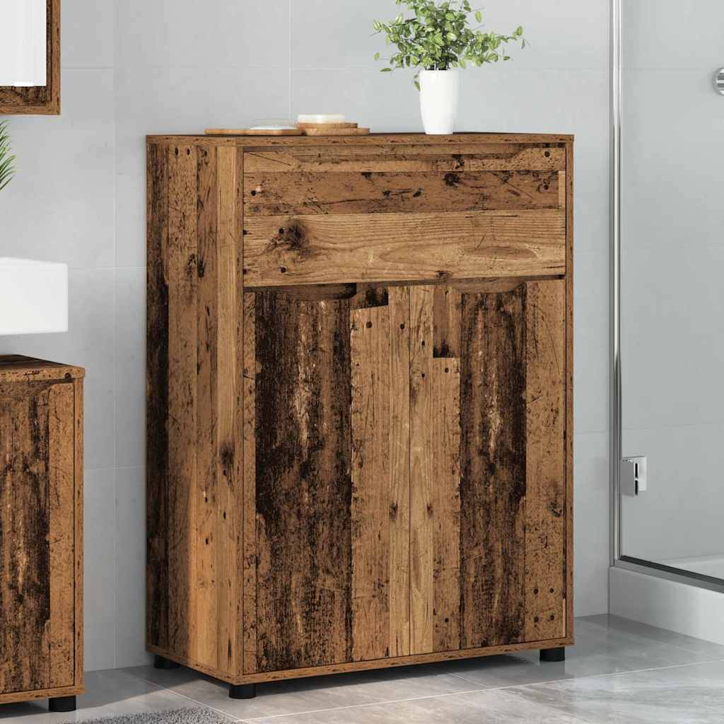 vidaXL Badezimmerschrank Altholz 72,5 x 36,5 x 100 cm Holzwerkstoff