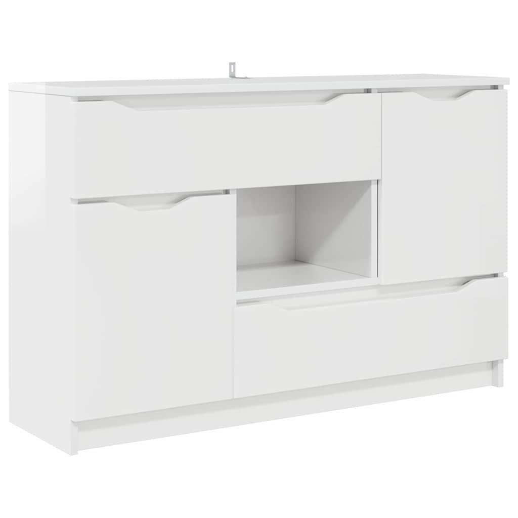 vidaXL Sideboard Hochglanz Weiß 100 x 30 x 65,6 Holzwerkstoff