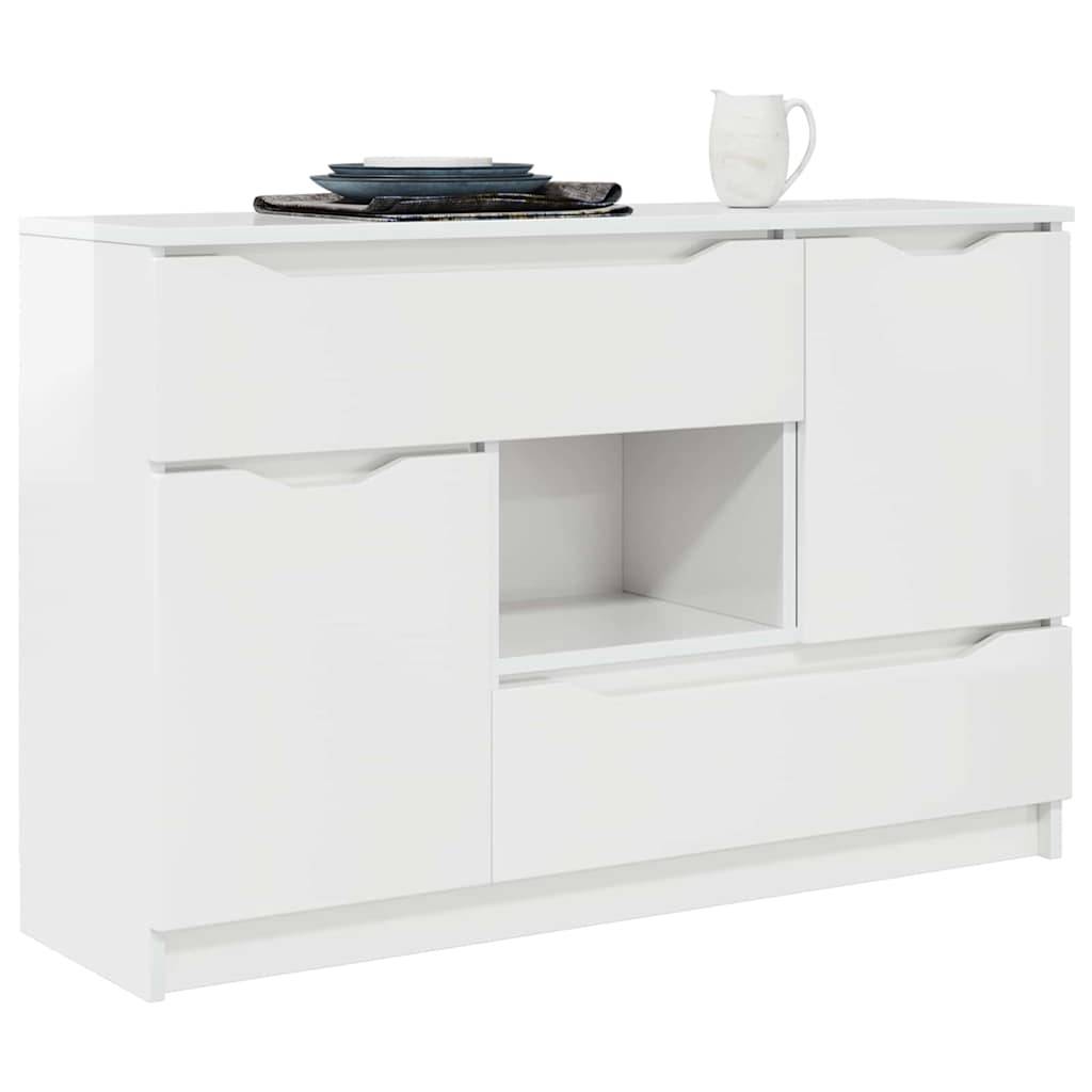 vidaXL Sideboard Hochglanz Weiß 100 x 30 x 65,6 Holzwerkstoff
