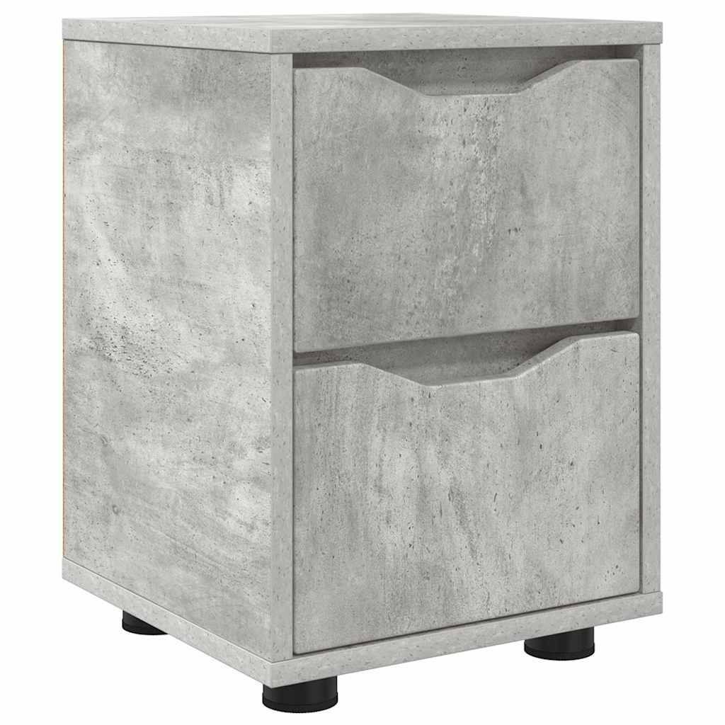 vidaXL Nachttisch Beton Grau 30,5 x 30 x 43 cm Holzwerkstoff