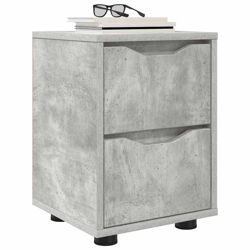 vidaXL Nachttisch Beton Grau 30,5 x 30 x 43 cm Holzwerkstoff