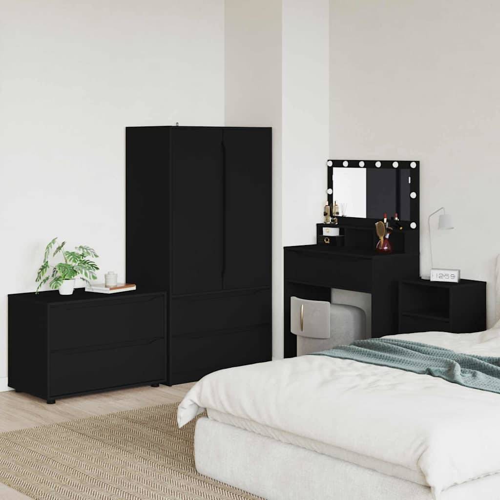 vidaXL Aufbewahrungsschrank Schwarz 80 x 48 x 57 cm Holzwerkstoff
