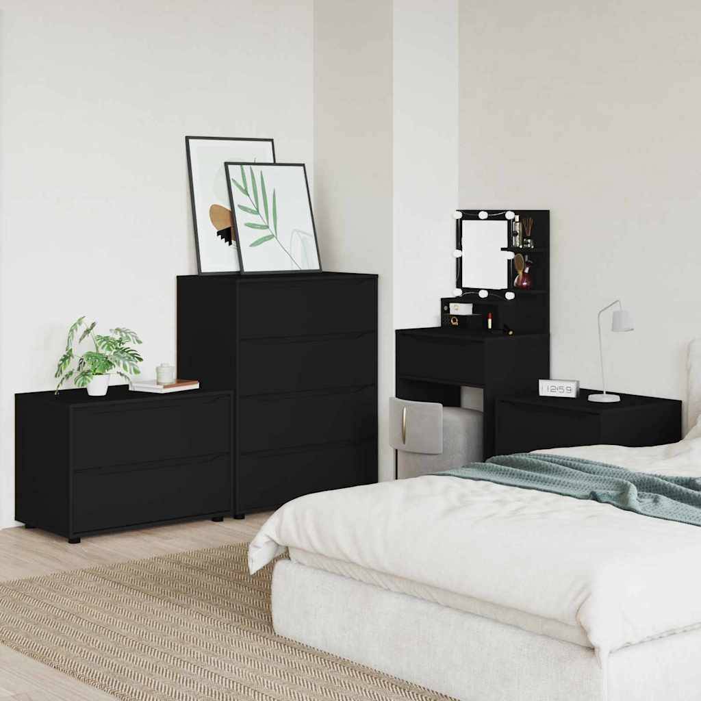 vidaXL Aufbewahrungsschrank Schwarz 80 x 48 x 57 cm Holzwerkstoff