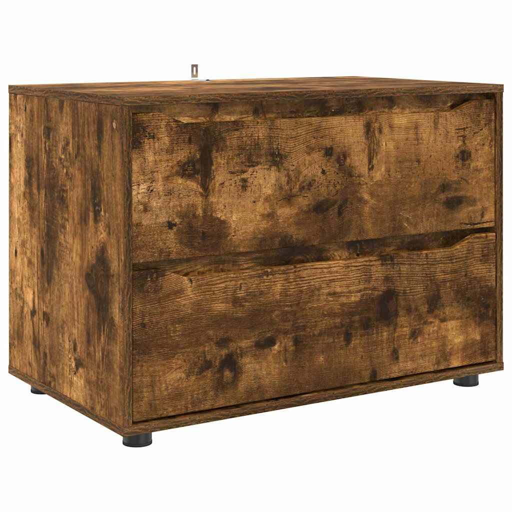 vidaXL Aufbewahrungsschrank Geräucherte Eiche 80 x 48 x 57 cm