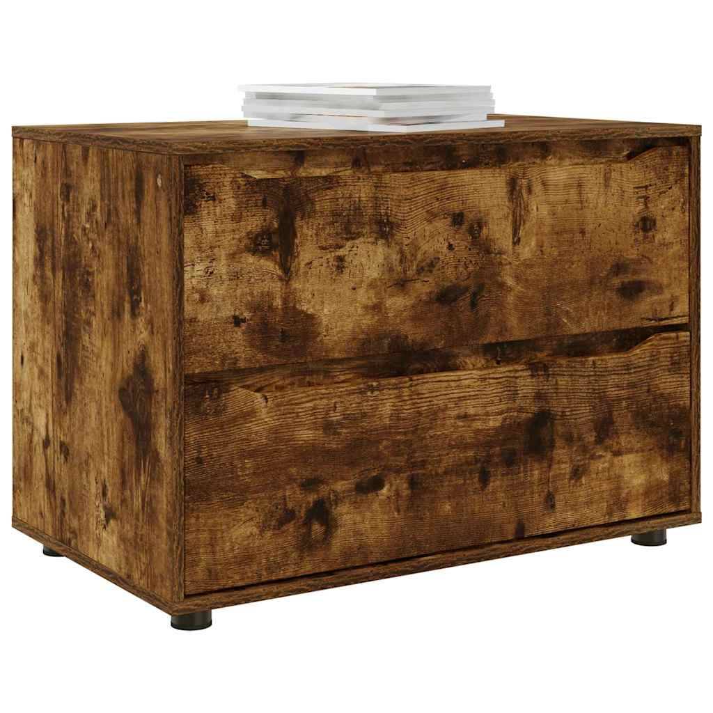 vidaXL Aufbewahrungsschrank Geräucherte Eiche 80 x 48 x 57 cm